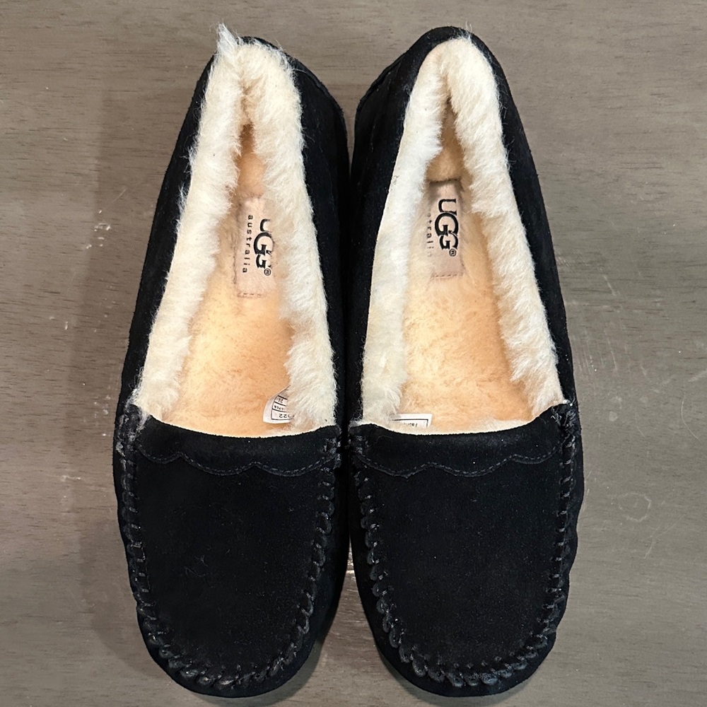 UGG Women's Black Suede Slippers Brand new size 7
